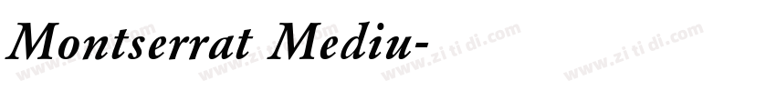Montserrat Mediu字体转换